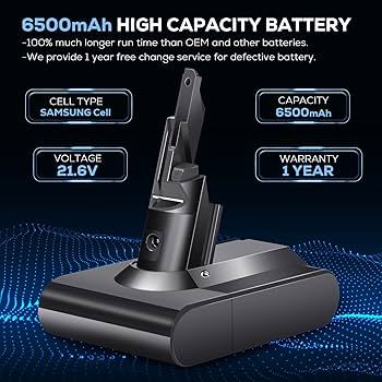 みむ。ページ Amazon.com: Upgraded 6500mAh V7 Battery Compatible for Dyson